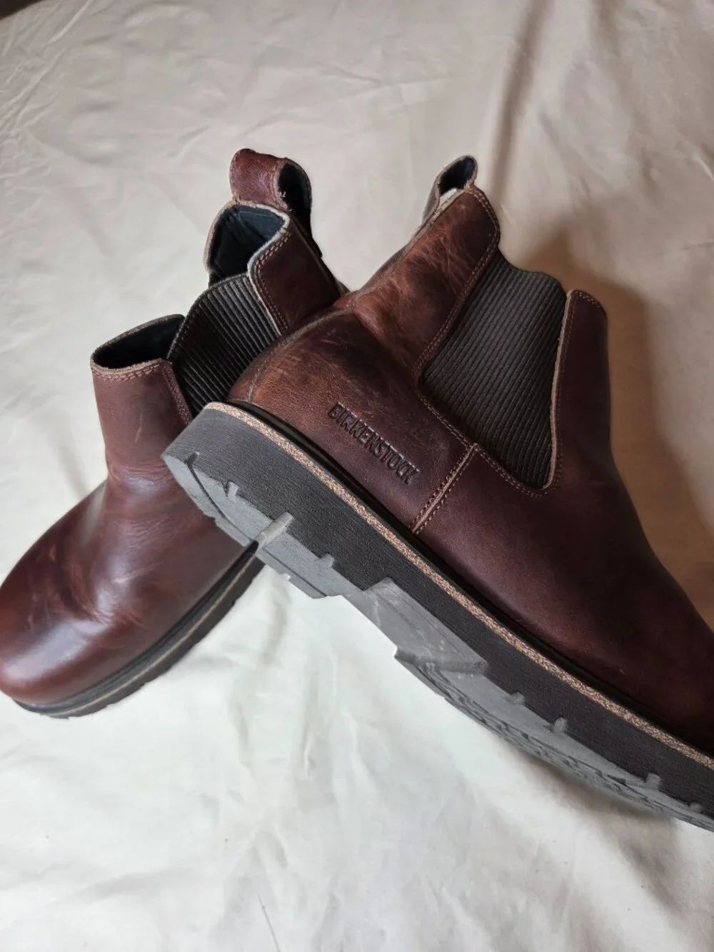 Birkenstock Brown Leather Chelsea Boots